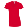 Soft style ladie's v-neck t-shirt t-shirt femme co Au choixRed