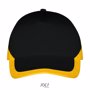 Casquette 6 panneaux Booster JauneNoir / Jaune