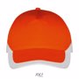 Casquette 6 panneaux Booster OrangeOrange / Blanc