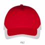 Casquette 6 panneaux Booster RougeRouge / Blanc