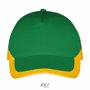Casquette 6 panneaux Booster JauneVert prairie / Jaune