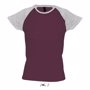 Tee-shirt sol's milky RougeGris chiné / Bordeaux