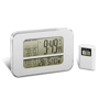 Station météo avec horloge radio-commandée reflect Blancblanc