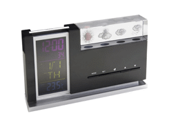 Station météo en plastique et verre rétro-éclairée