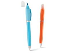 Stylo à bille et marqueur fluorescent glow