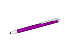 Stylo bille en plastique avec stylet, mine noire