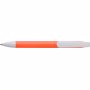 Stylo bille en plastique, mine bleue. Orangeorange