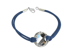 Swarovski - bracelet cordon nylon noir made with s