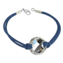 Swarovski - bracelet cordon nylon noir made with s Transparenttransparent/bleu