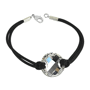 Swarovski - bracelet cordon nylon noir made with s Transparenttransparent/noir