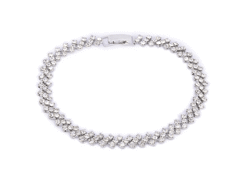 Swarovski - bracelet de 19 cm rhodié en cristal d'