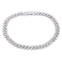 Swarovski - bracelet de 19 cm rhodié en cristal d' Au choixargenté