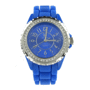 Swarovski - montre silicone swarovsi elements blan Bleubleu royal