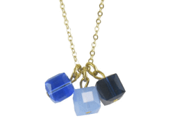 Swarovski - pendentif 3 tons bleus