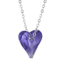 Swarovski - pendentif coeur 17 mm aquamarine Mauvemauve transparent