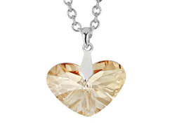 Swarovski - pendentif coeur 27 mm golden shadow