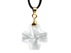 Swarovski - pendentif croix cordon