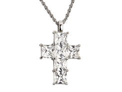 Swarovski - pendentif croix strass