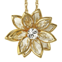Swarovski - pendentif or fleur crystal Transparenttransparent/doré