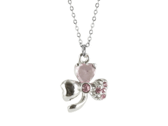 Swarovski - pendentif trèfle agenté