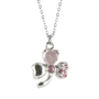 Swarovski - pendentif trèfle agenté Rosevieux rose/argenté