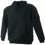 Sweat-shirt uni à capuche homme Noirnoir