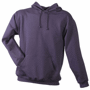 Sweat-shirt uni à capuche homme Au choixaubergine