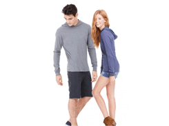 T-shirt à capuche manches longues unisexe