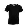 T-shirt bords côtes contrast Au choixBlack / White