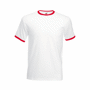 T-shirt bords côtes contrast Au choixWhite / Red