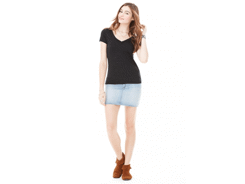 T-shirt burnout col v