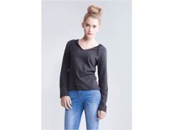 T-shirt femme à capuche manche FINEWEIGHT