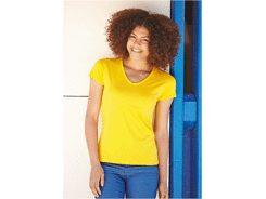 T-shirt femme col v