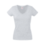 T-shirt femme col v Au choixHeather Grey