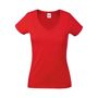 T-shirt femme col v Au choixRed