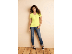 T-shirt personnalisé col en v pour femmes