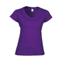 T-shirt publicitaire col en v pour femmes Au choixPurple