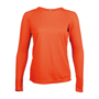 T-shirt sport manches longues femme Au choixFluorescent Orange