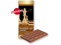 Tablette de chocolat publicitaire personnalisée