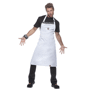 Tablier brodé rock chef long Blancblanc