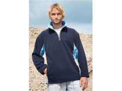 Tech 3 sport fleece polaire bicolore col zippé uni