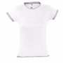 Tee-shirt femme bords francs roulotté moorea Au choixblanc&gris chine