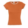 Tee-shirt femme bords francs roulotté moorea Orangeorange