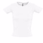 Tee-shirt femme col rond lady col rond Blancblanc