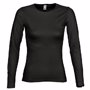 Tee-shirt femme col rond manches longues Dream Noirnoir