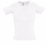 Tee-shirt femme col V lady 220gr Blancblanc