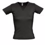 Tee-shirt femme col V lady 220gr Noirnoir