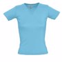 Tee-shirt femme col V lady 220gr Au choixturquoise