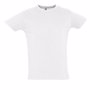 Tee-shirt homme col rond effet flammé first Blancblanc