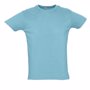 Tee-shirt homme col rond effet flammé first Au choixbleu atoll